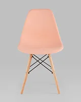 Стул EAMES, персиковый 4шт. (набор) УТ000039377 Stool Group, розовый/пластик, ножки/массив бука/бежевый, размеры - *815****