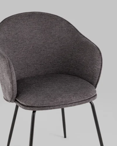 Стул обеденный Echo, темно-серый УТ000038600 Stool Group, серый/шенилл, ножки/металл/чёрный, размеры - ***** фото 7