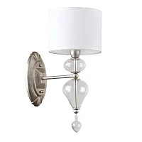 Бра Ironia 2554-1W Favourite белый 1 лампа, основание серебряное в стиле арт-деко 
