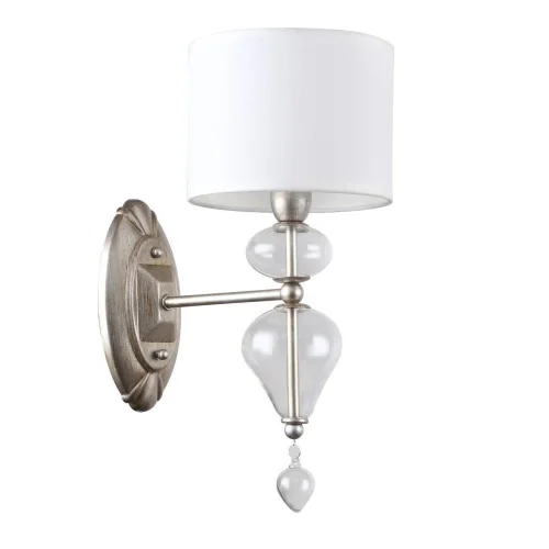 Бра Ironia 2554-1W Favourite белый на 1 лампа, основание серебряное в стиле арт-деко 