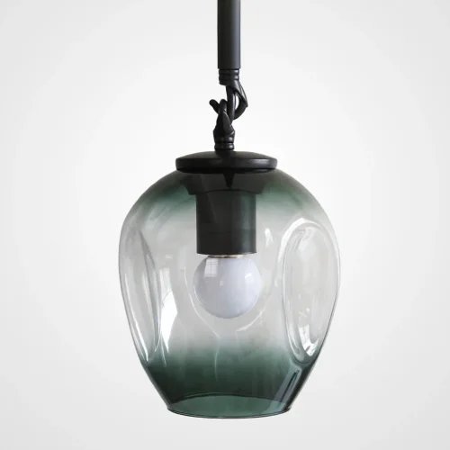 Светильник подвесной ADEL-ONE L1 Green Black 212798-26 ImperiumLoft зелёный на 1 лампу, основание чёрное в стиле современный 