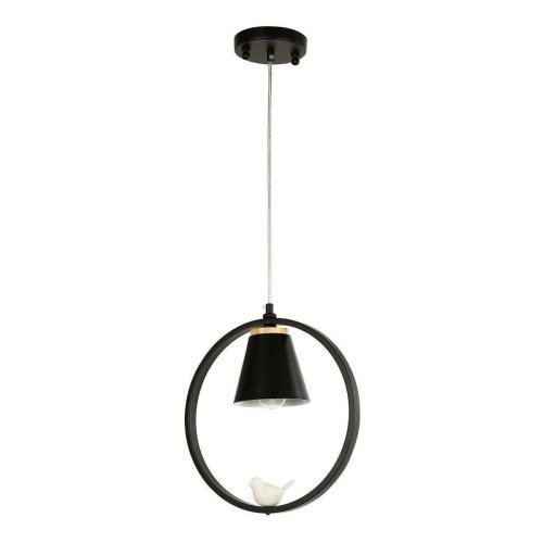 Светильник подвесной Uccello 2938-1P F-promo чёрный 1 лампа, основание чёрное в стиле кантри птички