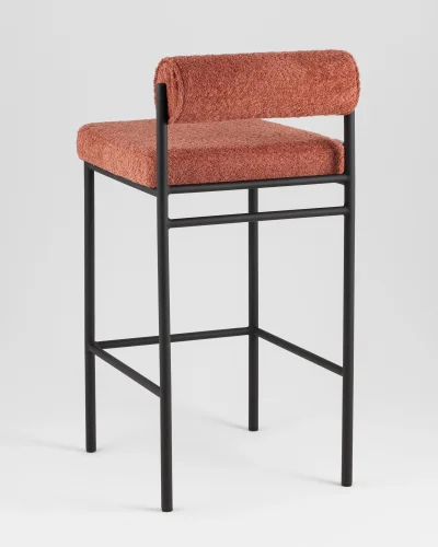 Стул полубарный Балла букле коралловый УТ000041908 Stool Group, красный/букле, ножки/металл/чёрный, размеры - ***** фото 4 Стул полубарный Балла букле коралловый УТ000041908 Stool Group, красный/букле, ножки/металл/чёрный, размеры - ***** фото 4
