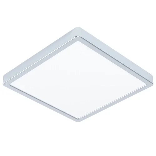 Светильник потолочный LED Fueva 901767 Eglo белый на 1 лампу, основание хром в стиле современный квадратный Светильник потолочный LED Fueva 901767 Eglo белый на 1 лампу, основание хром в стиле современный квадратный