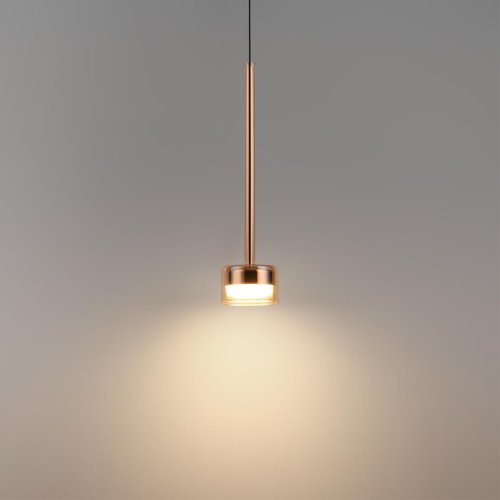 Светильник подвесной LED Laslo 7152/10L Odeon Light янтарный на 1 лампу, основание медь в стиле современный классический фото 5