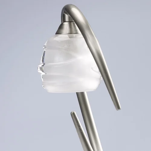 Настольная лампа LOOP NIQUEL SATINADO 1817 Mantra прозрачная 1 лампа, основание матовое хром металл в стиле современный  фото 4