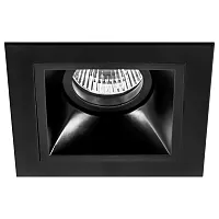 Светильник точечный Domino Quadro D51707 Lightstar чёрный 1 лампа, основание чёрное в стиле хай-тек современный 