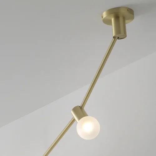 Дизайнерский Светильник потолочный RIVIERE 167836-26 ImperiumLoft белый на 5 ламп, основание золотое в стиле современный фото 3