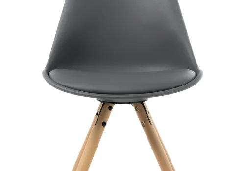 Стул Bonito серый 11328 Woodville, серый/искусственная кожа, ножки/массив бука дерево/натуральный, размеры - ****480*540 фото 4