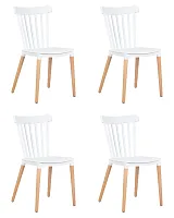 Стул обеденный набор 4 шт. SET-4 687PP-LMZL THEO, цвет сиденья белый (W-02), цвет основания светлый бук Dobrin, /полимер, ножки/дерево/светлый бук, размеры - *840***460*500 Стул обеденный набор 4 шт. SET-4 687PP-LMZL THEO, цвет сиденья белый (W-02), цвет основания светлый бук Dobrin, /полимер, ножки/дерево/светлый бук, размеры - *840***460*500