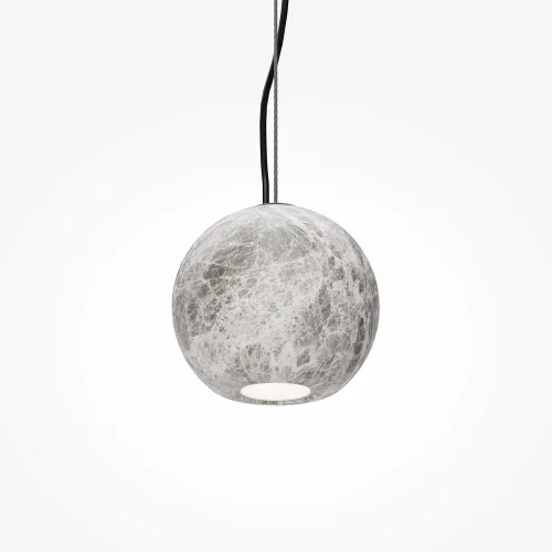 Светильник подвесной Basic Texture MOD461PL-01GR Maytoni серый на 1 лампу, основание чёрное в стиле современный шар фото 3