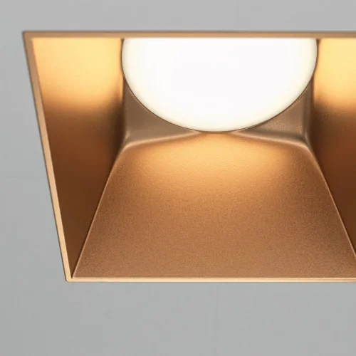 Светильник точечный Share DL051-01-GU10-SQ-WMG Maytoni матовый золото 1 лампа, основание матовое золото в стиле современный для затирки фото 3