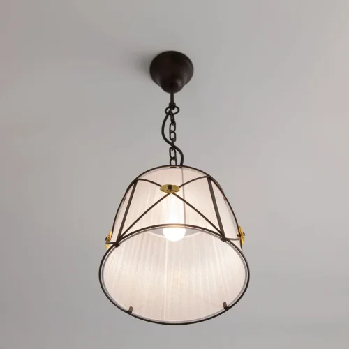 Светильник подвесной Дрезден CL409212 Citilux белый 1 лампа, основание коричневое в стиле классический кантри  фото 4