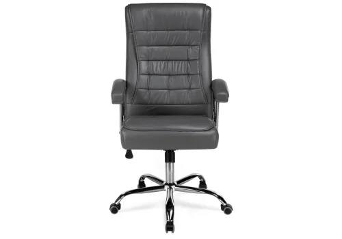 Компьютерное кресло Idon light gray 15252 Woodville, серый/искусственная кожа, ножки/металл/хром, размеры - *1250***650*710 фото 2