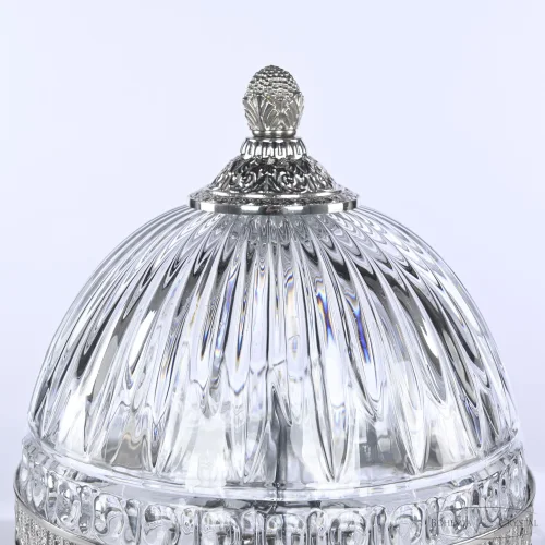 Настольная лампа 5680L/18 Ni Clear/M-1G Bohemia Ivele Crystal прозрачная 3 лампы, основание никель металл в стиле классический  фото 5
