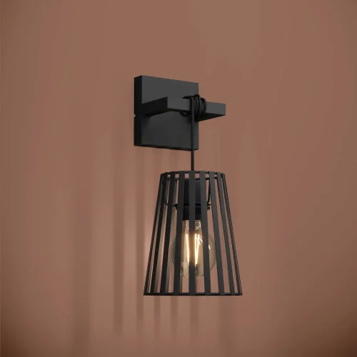 Бра Bogota 390004 Eglo серый на 1 лампу, основание серое в стиле лофт современный фото 2