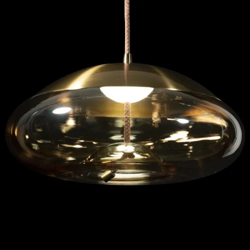Светильник подвесной LED Knot 8135-D LOFT IT янтарный 1 лампа, основание золотое в стиле современный лофт выдувное фото 4