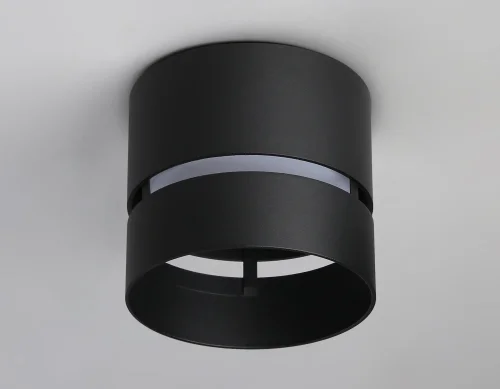 Светильник накладной TN71052 Ambrella light чёрный 1 лампа, основание чёрное в стиле хай-тек современный круглый фото 2