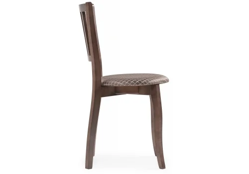Деревянный стул Айра орех / коричневый 450678 Woodville, коричневый/ткань, ножки/массив бука дерево/орех, размеры - ****400*480 фото 3