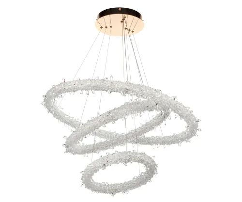Люстра подвесная LED Лиам 07875-80+60+40,33(3000K) Kink Light белая на 1 лампу, основание золотое в стиле современный кольца