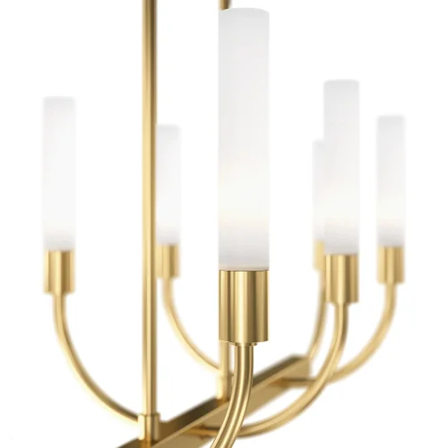 Люстра на штанге Deja Vu MOD423CL-08C Maytoni белая на 8 ламп, основание латунь в стиле фото 3