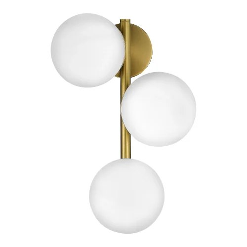 Бра Fratta SLE1191-201-03 Evoluce белый на 3 лампы, основание золотое в стиле современный молекула фото 2