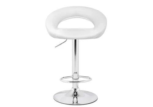 Барный стул Oazis white / chrome 15500 Woodville, белый/искусственная кожа, ножки/металл/хром, размеры - ****510*500 фото 2