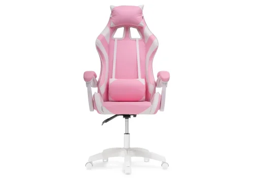 Кресло игровое Rodas pink / white 15246 Woodville, белый/искусственная кожа, ножки/пластик/белый, размеры - *1310***670*600 фото 3