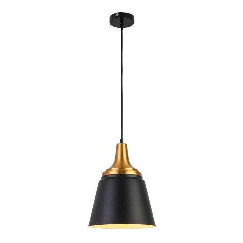 Светильник подвесной 1100/1S Escada чёрный 1 лампа, основание чёрное в стиле модерн 
