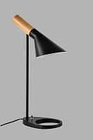 Настольная лампа Turin V10476-1T Moderli чёрная 1 лампа, основание чёрное металл в стиле скандинавский 