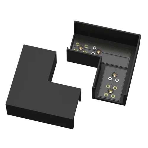 Коннектор питания угловой Magnetic track system Elasity TRA160CL-11B Maytoni чёрный в стиле для светильников серии Magnetic track system Elasity elasity гибкая