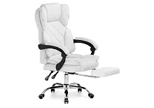 Компьютерное кресло Kolson whitе 15342 Woodville, белый/экокожа, ножки/металл/хром, размеры - *1240***640*680