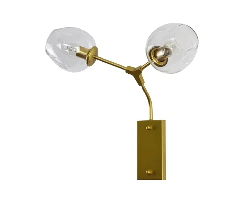 Бра Нисса 07512-2,33(21) Kink Light прозрачный на 2 лампы, основание матовое золото в стиле современный 