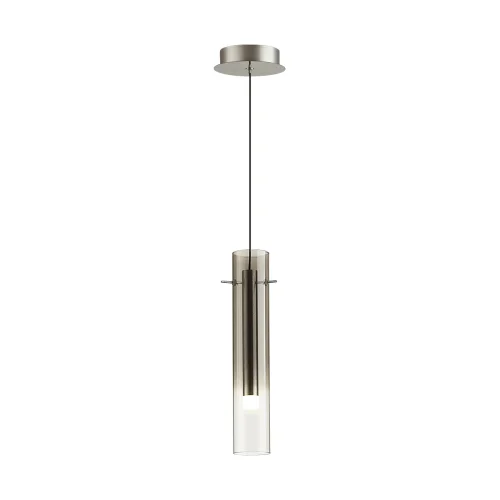Светильник подвесной LED Shiny 5062/5LA Odeon Light серый чёрный 1 лампа, основание хром серебряное в стиле современный трубочки фото 3