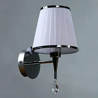 Бра Серия 01625 MA01625W/001 Chrome Ambiente by Brizzi белый на 1 лампу, основание хром в стиле современный 