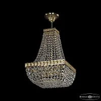 Люстра подвесная 19282/H2/25IV G Bohemia Ivele Crystal прозрачная на 4 лампы, основание золотое в стиле классический sp