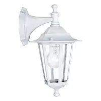 Настенный светильник 22462 LATERNA 5 Eglo уличный IP44 белый 1 лампа, плафон прозрачный в стиле кантри классический E27