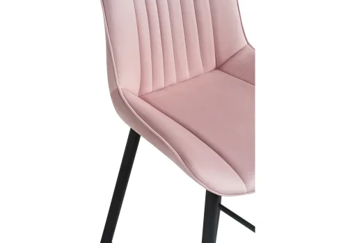 Полубарный стул Седа К розовый / черный 511173 Woodville, розовый/велюр, ножки/металл/чёрный, размеры - ****490*570 фото 6