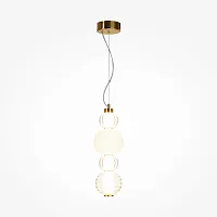 Светильник подвесной LED Collar P069PL-L17G3K Maytoni белый на 1 лампу, основание золотое в стиле современный 