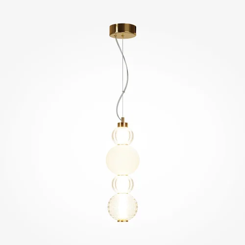 Светильник подвесной LED Collar P069PL-L17G3K Maytoni белый на 1 лампу, основание золотое в стиле современный Светильник подвесной LED Collar P069PL-L17G3K Maytoni белый на 1 лампу, основание золотое в стиле современный