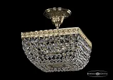 Светильник потолочный 19112/25IV G Bohemia Ivele Crystal прозрачный 2 лампы, основание золотое в стиле классический sp