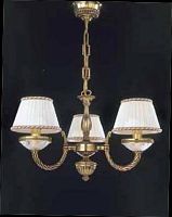 Люстра подвесная  L 4760/3 Reccagni Angelo белая на 3 лампы, основание золотое в стиле классический 