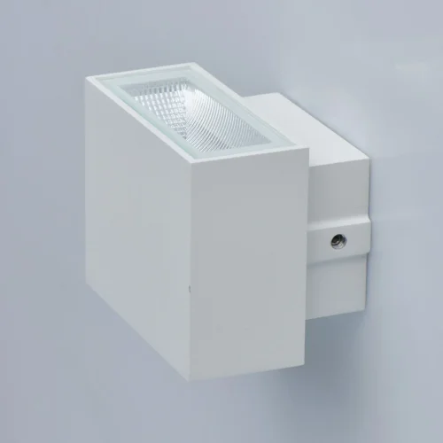 Настенный светильник уличный LED Меркурий 807023001 DeMarkt уличный IP44 белый на 2 лампы, плафон белый в стиле современный LED фото 7
