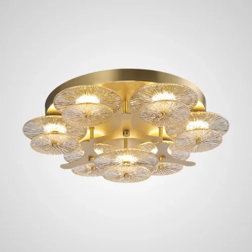 Люстра потолочная AGAPI GOLD 206123-23 ImperiumLoft прозрачная на 1 лампу, основание латунь в стиле современный Люстра потолочная AGAPI GOLD 206123-23 ImperiumLoft прозрачная на 1 лампу, основание латунь в стиле современный