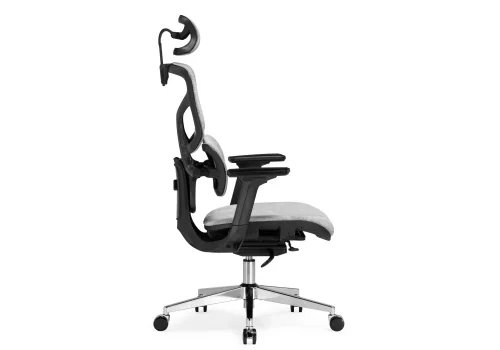 Компьютерное кресло Samur white / black 15817 Woodville, серый/сетка, ножки/металл/хром, размеры - *1370***700*700 фото 5