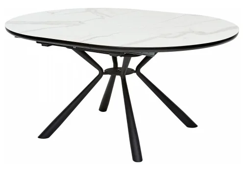 Стеклянный стол Voland bianco TL-45 испанская керамика / black / белый мрамор 378550 Woodville столешница белая из камень фото 5