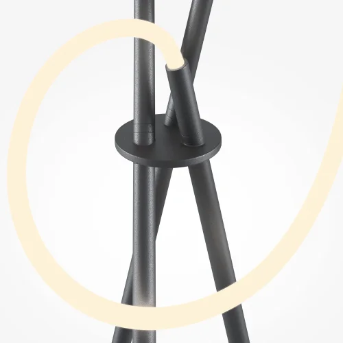 Настольная лампа LED MOD369TL-L15B3K Crochet Maytoni белая на 1 лампу, основание чёрное металл в стиле хай-тек современный гибкий неон фото 6