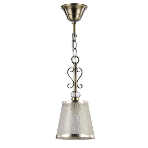 Светильник подвесной Driana FR2405-PL-01-BZ Freya бежевый 1 лампа, основание античное бронза в стиле классический 