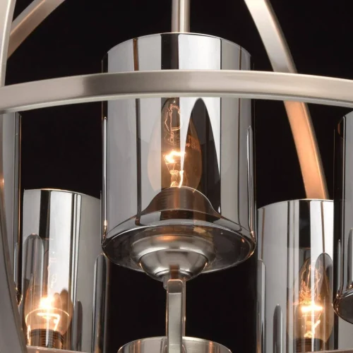 Люстра подвесная лофт Альгеро 285010605 MW-Light чёрная серая на 5 ламп, основание никель в стиле лофт  фото 5