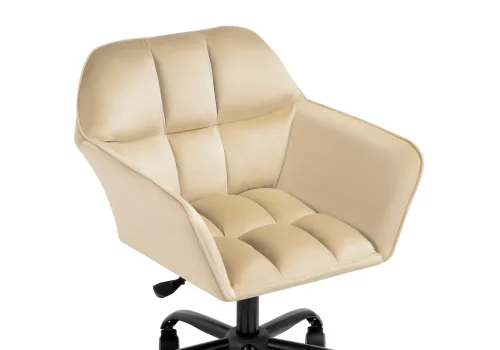 Компьютерное кресло Анко бежевое  566499 Woodville, бежевый/велюр, ножки/пластик/чёрный, размеры - *860***630*600 фото 5